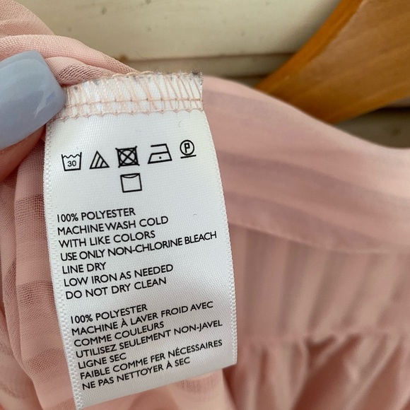 Free People Pink Pleated Button-Up Blouse - Picture 4 of 4